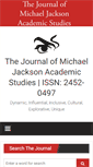 Mobile Screenshot of michaeljacksonstudies.org